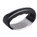 Arc-Shaped Garlic Press, Garlic Puree Press Household Stainless Steel Garlic Spater for Pressing Garlic Puree and Beating Garlic