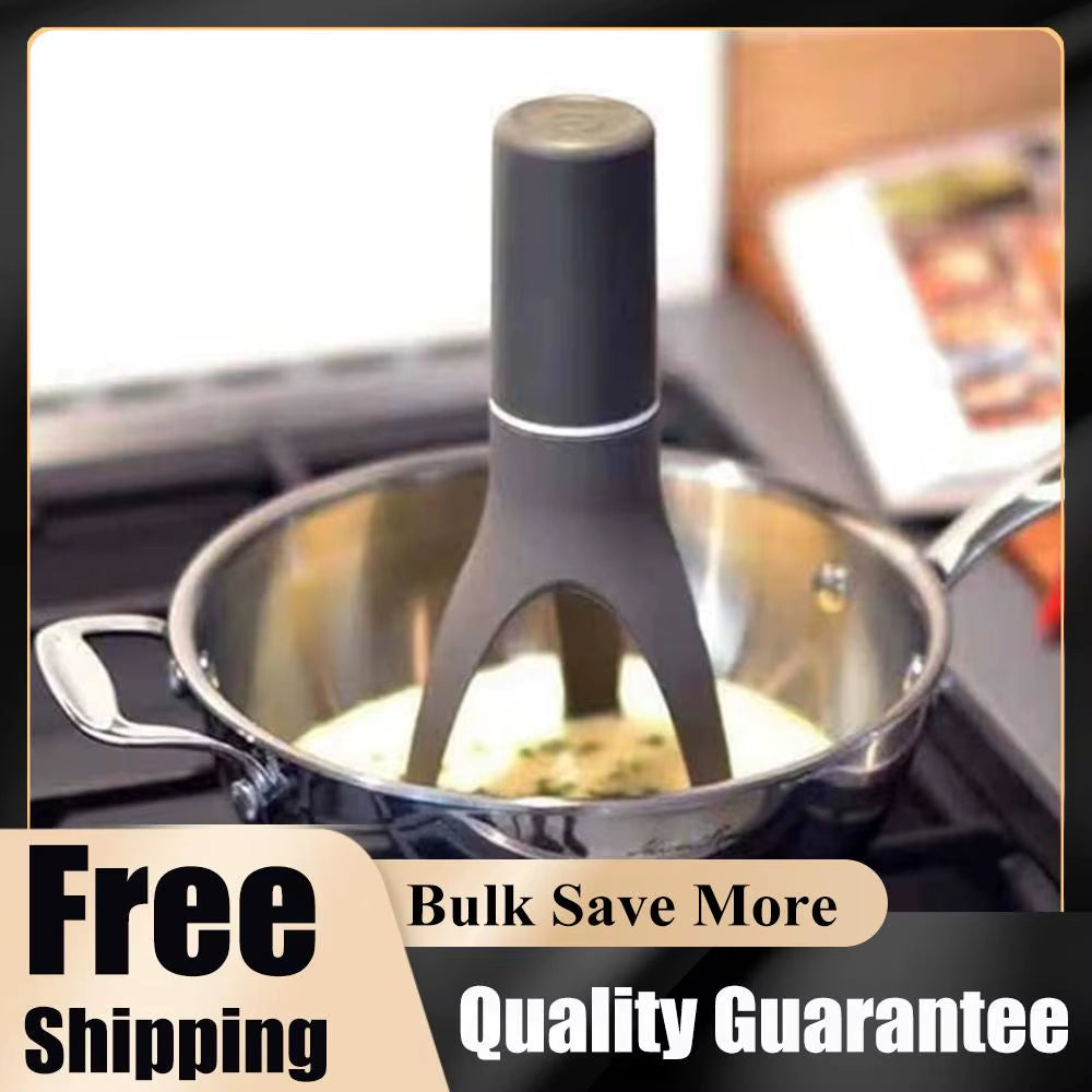 Triangle Pan Stirrer Automatic Egg Beater Multifunction Sauces Soup Cream Blender Dishwasher Safe Battery Operated Kitchen Tools