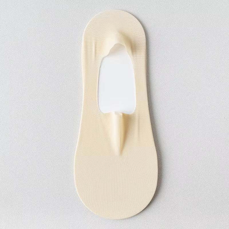 Fashion Non-Slip Invisible Ultra-Thin Ice Silk Boat Sock Summer Breathable Wear Resistant Soft Solid Elastic Women No Show Socks
